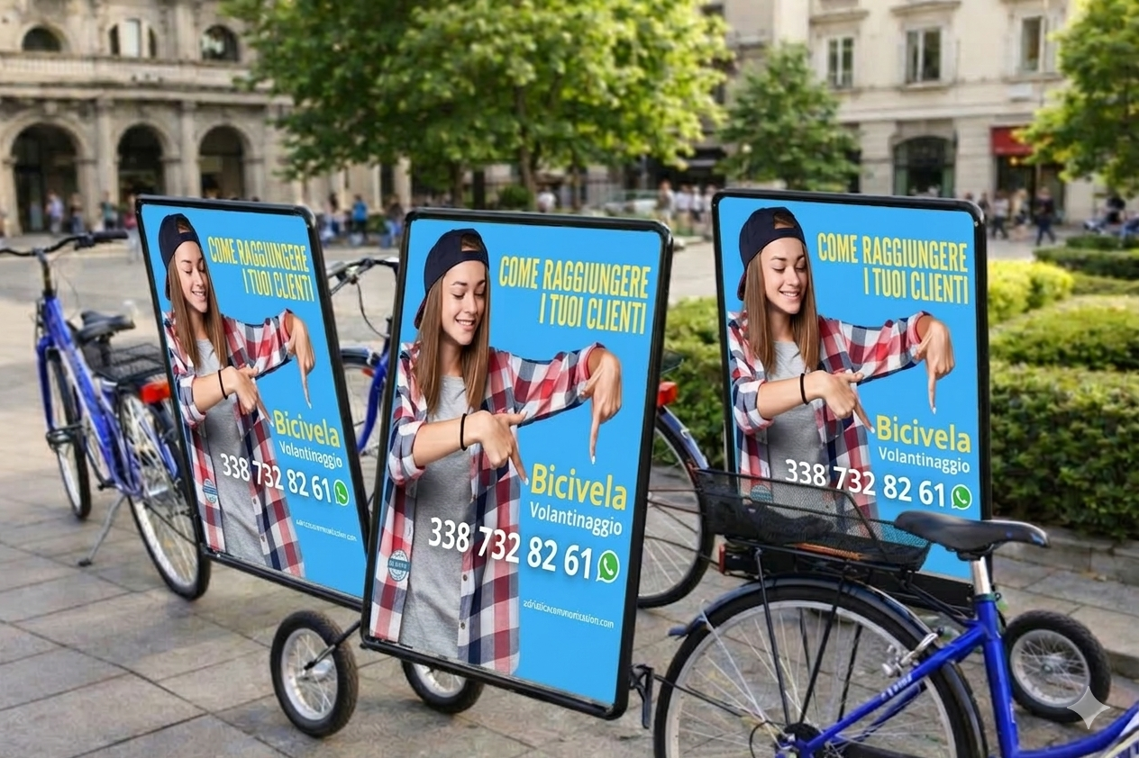 Bicivela e Volantinaggio: la Pubblicità di Prossimità